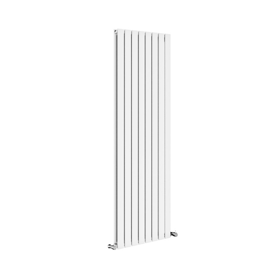 Riace White Vertical Flat Designer Radiator 1600x544mm Double Panel 4916 BTU