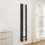 Specchio Midnight Black Vertical Flat Mirror Designer Radiator 1800x385mm Double Panel 3541 BTU