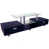 MDA Designs Vega AV TV Unit in Silver & Black