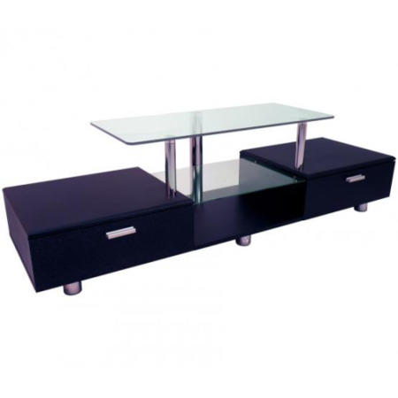 MDA Designs Vega AV TV Unit in Silver & Black