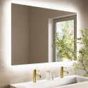 VELA1200 Rectangular Backlit Heated Bathroom Mirror with Lights & Bluetooth Speaker 1200 x 800mm - Vela