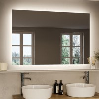 Rectangular Backlit Heated Bathroom Mirror with Lights & Wireless Speaker 1200 x 800mm - Vela