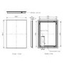 Rectangular Backlit Wall Mirror with Battery Operated Lights 50 x 70cm - Vela
