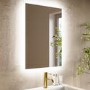 Rectangular Backlit Bathroom Mirror with Battery Operated Lights 700 x 500mm - Vela