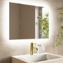 Rectangular Backlit Bathroom Mirror with Battery Operated Lights 700 x 500mm - Vela