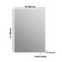 Rectangular Backlit Wall Mirror with Battery Operated Lights 50 x 70cm - Vela