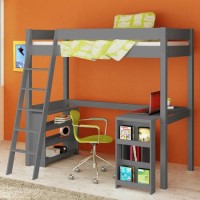 Venus Grey/Anthracite High Sleeper Bed with Desk