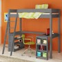 Venus Grey/Anthracite High Sleeper Bed with Desk