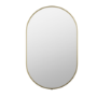 Rectangular Backlit Brass Wall Mirror with Battery Operated Lights 50 x 80cm - Venus