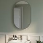 Oval Gunmetal Backlit Heated Bathroom Mirror with Lights 500 x 800mm - Venus