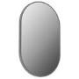 Oval Gunmetal Backlit Heated Bathroom Mirror with Lights 500 x 800mm - Venus