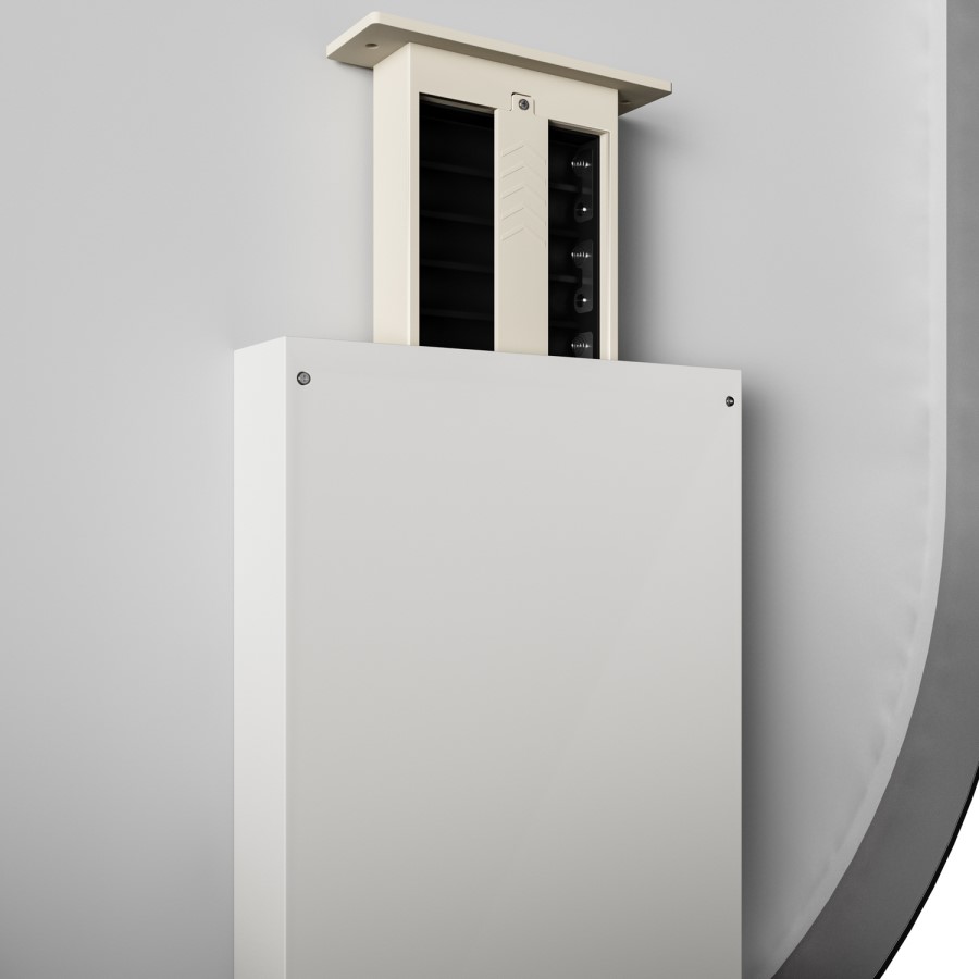 Oval Black Backlit Bathroom Mirror with Battery Operated Lights 500 x 800mm - Venus