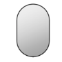 Oval Black Backlit Bathroom Mirror with Battery Operated Lights 500 x 800mm - Venus