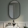 Oval Black Backlit LED Heated Bathroom Mirror 500 x 800mm - Venus
