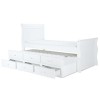Verona White Captains Bed - Trundle Bed Included