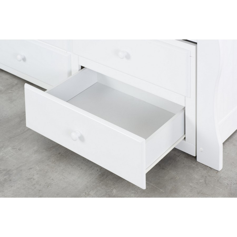 Verona White Captains Bed - Trundle Bed Included