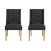 LPD Grey Wing Linen Dining Chairs - Pair