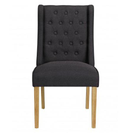 LPD Grey Wing Linen Dining Chairs - Pair