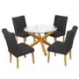 LPD Grey Wing Linen Dining Chairs - Pair