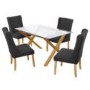 LPD Grey Wing Linen Dining Chairs - Pair