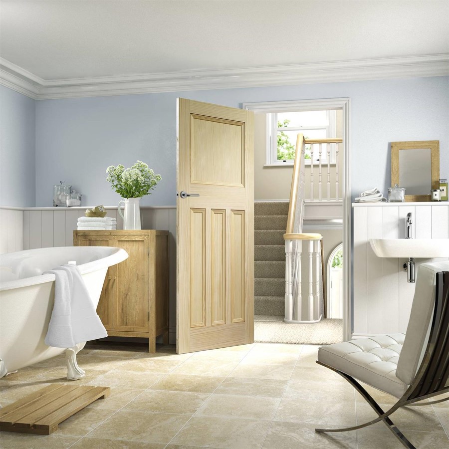 Internal Pine 1930s 4-Panel Door - Unfinished - 1981 x 838 x 35mm - Vine DX Essential - XL Joinery