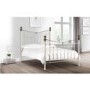 GRADE A1 - Julian Bowen Victoria Metal Kingsize Bed in White
