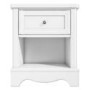Victoria Girls White 1 Drawer Bedside Table