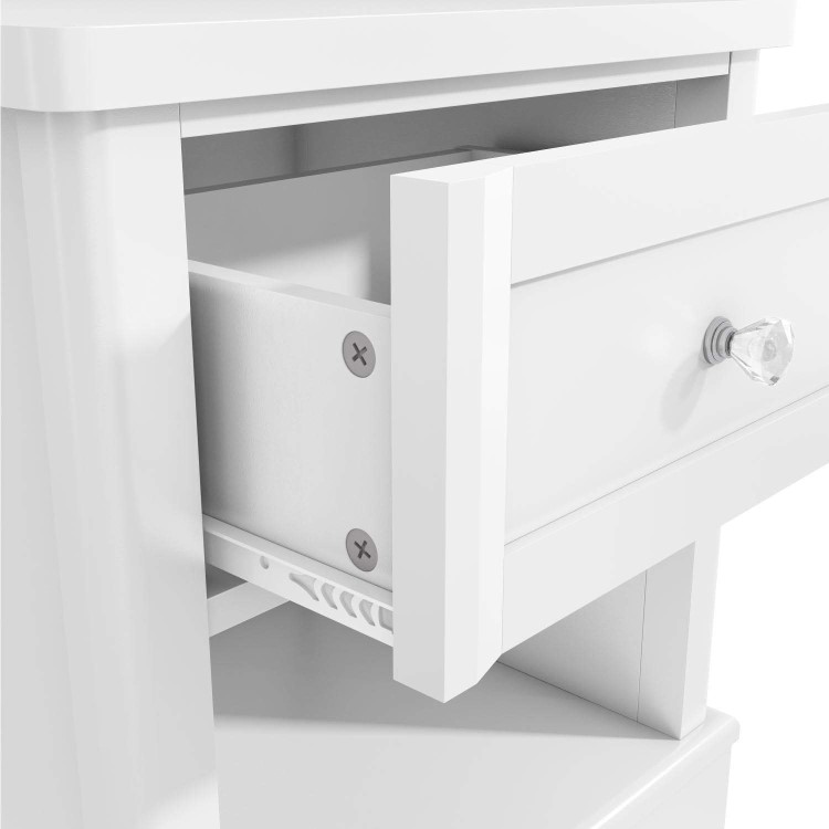 Victoria Girls White 1 Drawer Bedside Table