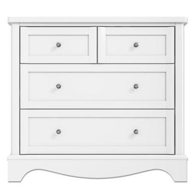 Victoria Girls White 2+2 Chest of Drawers - 4 Drawers