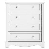 Victoria Girls White 4 Drawer Chest of Drawers