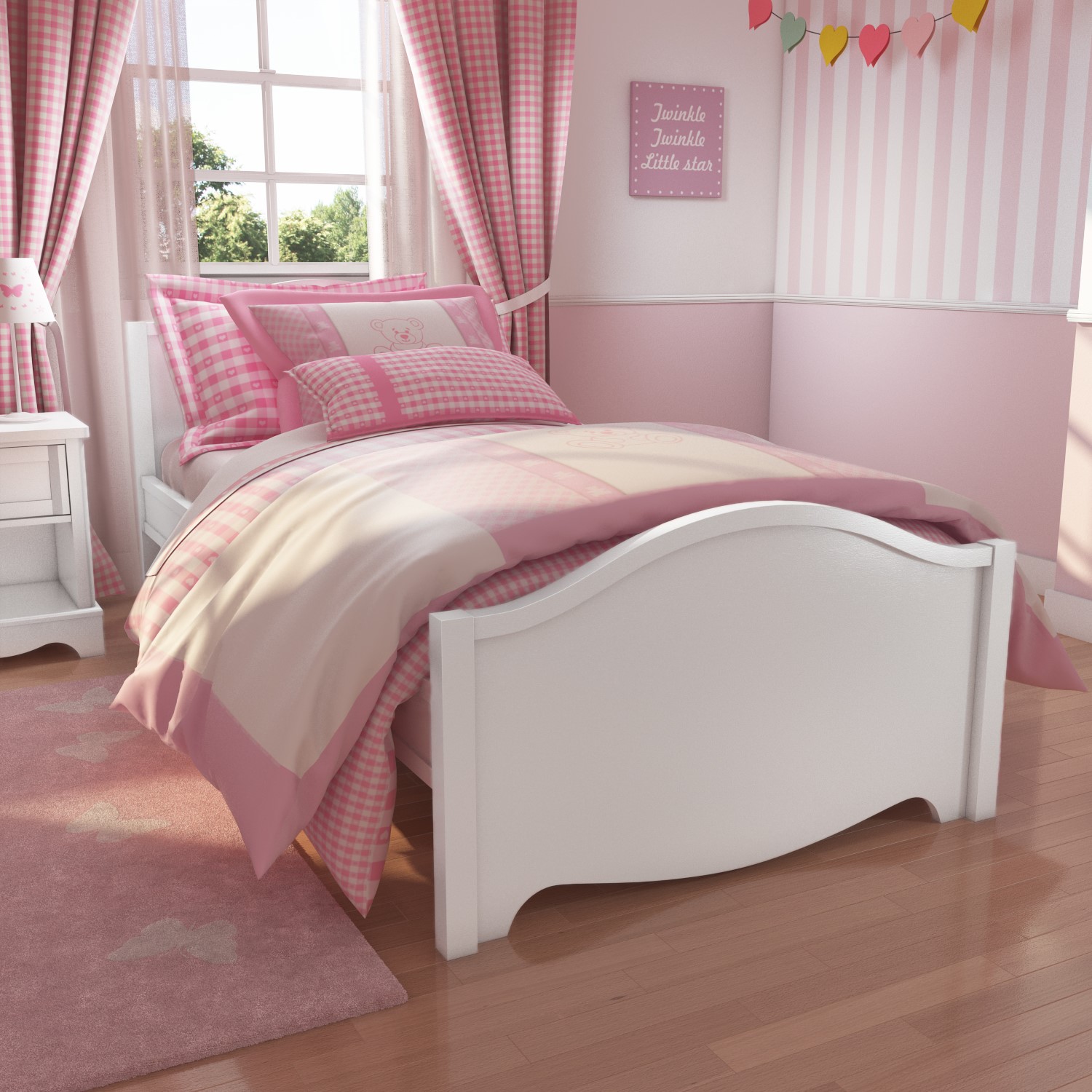 white beds for girls