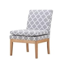 LPD Victor Grey and White Patterned Chair 