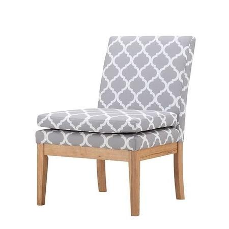 LPD Victor Grey and White Patterned Chair 