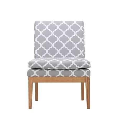LPD Victor Grey and White Patterned Chair 