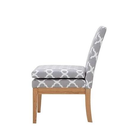 LPD Victor Grey and White Patterned Chair 