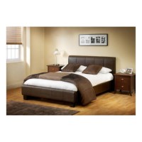 Julian Bowen Vienna Upholstered Brown Bed - Small Double