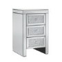 Vienna Mirrored 3 Drawer Bedside Table with Crushed Diamond Effect