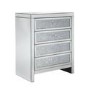 Vienna Mirrored 4 Drawer Chest of Drawers with Crushed Diamond Effect