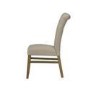 Vigo Button Back Dining Chair In Beige Natural Fabric