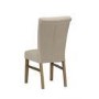Vigo Button Back Dining Chair In Beige Natural Fabric