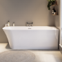 Freestanding Double Ended Right Hand Corner Bath 1700 x 750mm - Vigo