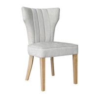 Lawnton Antique Beige Velvet Fabric Pair of Chairs