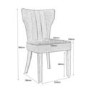 Lawnton Antique Beige Velvet Fabric Pair of Chairs