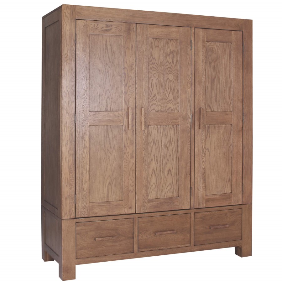 Vineyard Dark Oak Triple Wardrobe 