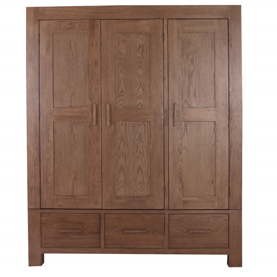Vineyard Dark Oak Triple Wardrobe 