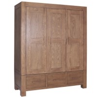 Vineyard Dark Oak Triple Wardrobe 