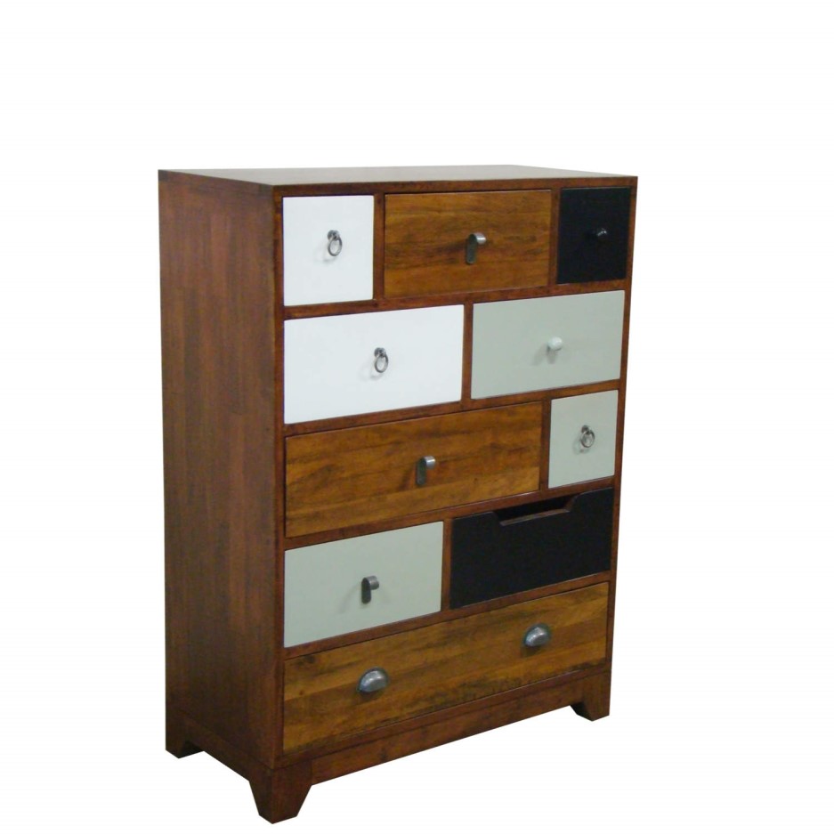 Vintage 10 Drawer Tall Chest Furniture123