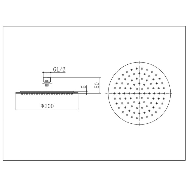 Chrome Round Thermostatic Bar Mixer Shower Set with Slide Rail Kit & Hand Shower - Vira