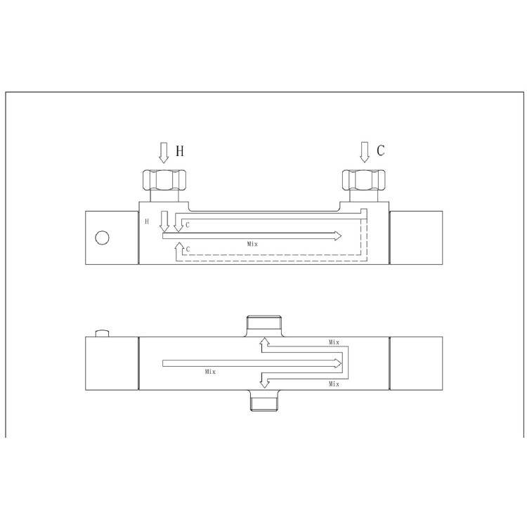 Grade A1 - Chrome Mixer Shower with Bath and Basin Tap Set - Cube