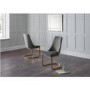 GRADE A1 - Set of 2 Grey Velvet Dining Chairs - Julian Bowen